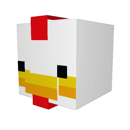 Lekuy Minecraft avatar head, 3D render
