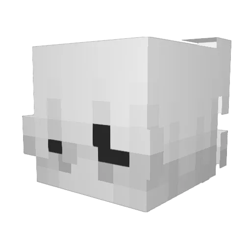 Lekynne Minecraft avatar head, 3D render