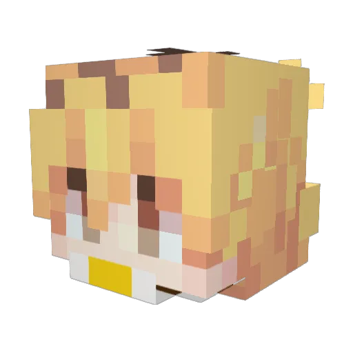 Lekzs Minecraft avatar head, 3D render