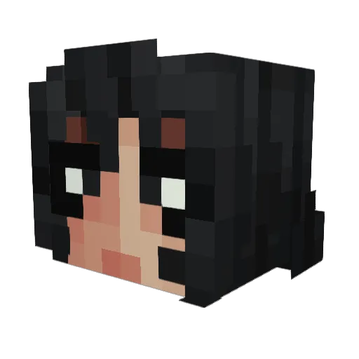 LelaJo Minecraft avatar head, 3D render