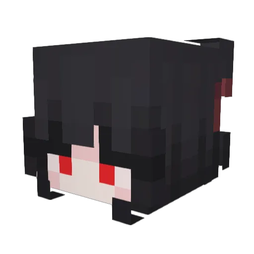 Lelacz Minecraft avatar head, 3D render