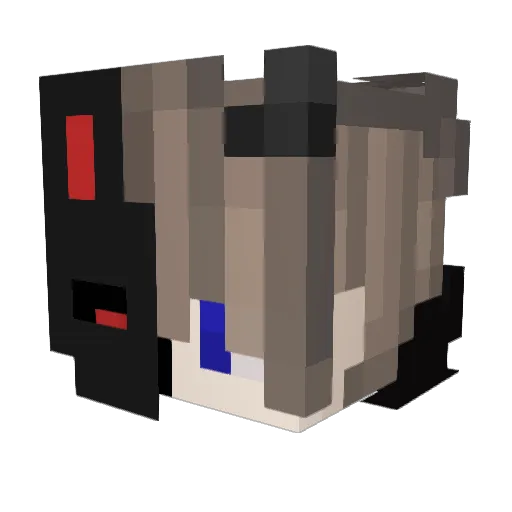 Lelaxes Minecraft avatar head, 3D render