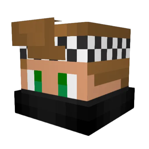 Lelbi21300 Minecraft avatar head, 3D render
