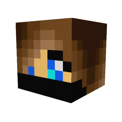 Leleha Minecraft avatar head, 3D render