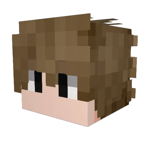 LelekZ Minecraft avatar head, 3D render