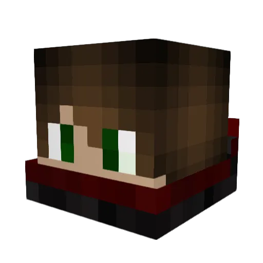 Leleserim Minecraft avatar head, 3D render