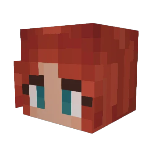 Leleyumyums Minecraft avatar head, 3D render