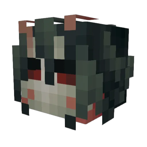 Lelfikri Minecraft avatar head, 3D render