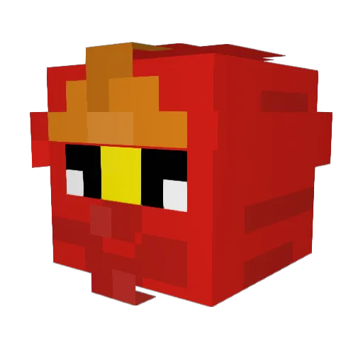 LelleMender Minecraft avatar head, 3D render