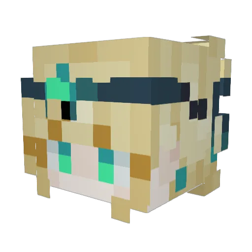 Lellie94 Minecraft avatar head, 3D render