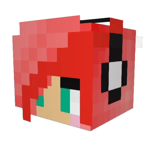 Lelo33 Minecraft avatar head, 3D render