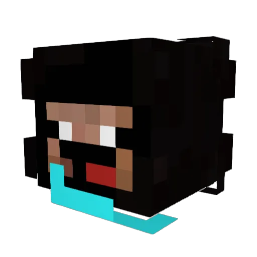 Leloisheree Minecraft avatar head, 3D render
