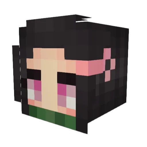 Leloko_ Minecraft avatar head, 3D render