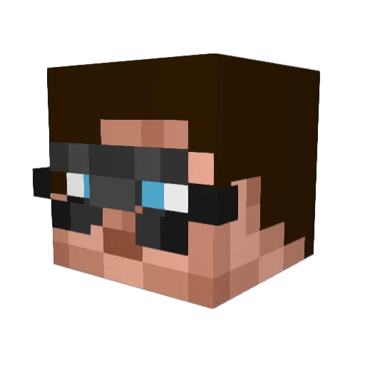Lelon99 Minecraft avatar head, 3D render