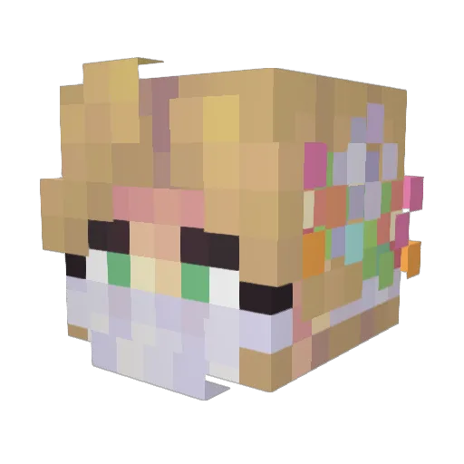 LelushiaMiley Minecraft avatar head, 3D render
