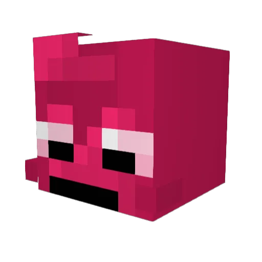 Lelyshhh Minecraft avatar head, 3D render