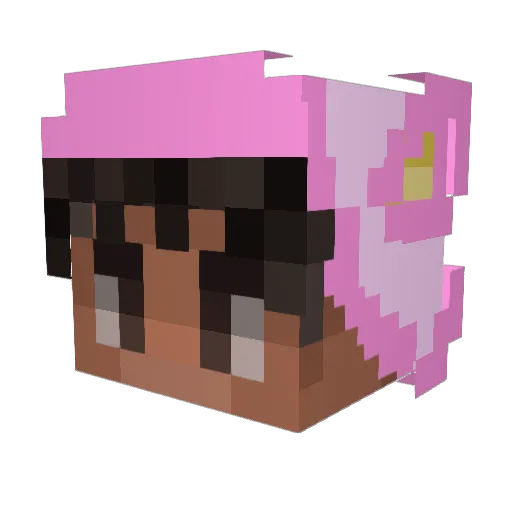 Lelystad Minecraft avatar head, 3D render