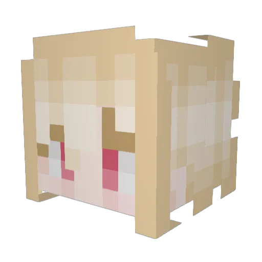 Lem0nSoda Minecraft avatar head, 3D render