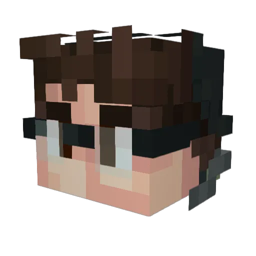 Lem1xar Minecraft avatar head, 3D render