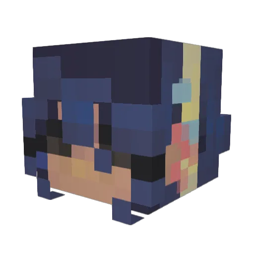 LemLemmy Minecraft avatar head, 3D render