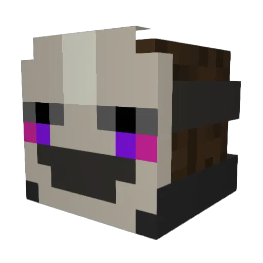LemanMusca Minecraft avatar head, 3D render