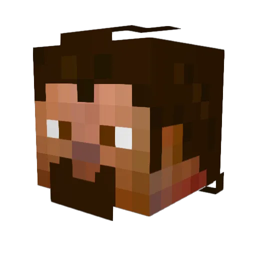 LemanTheWolf Minecraft avatar head, 3D render