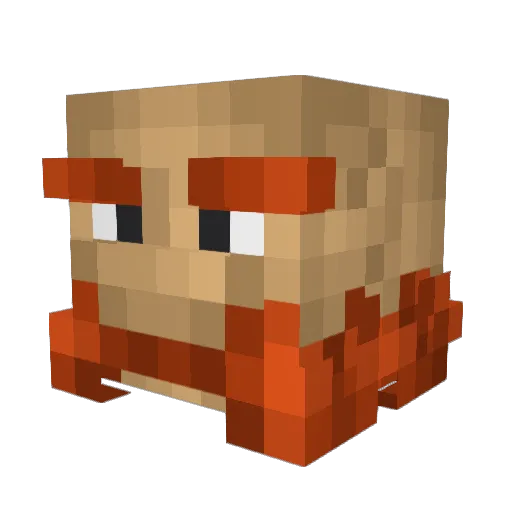 Lemeek Minecraft avatar head, 3D render