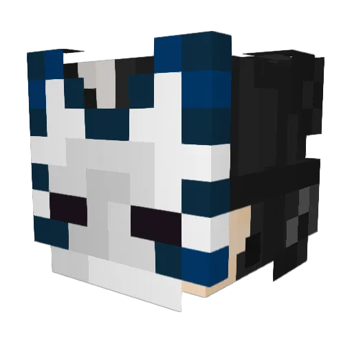 Lemeszz Minecraft avatar head, 3D render