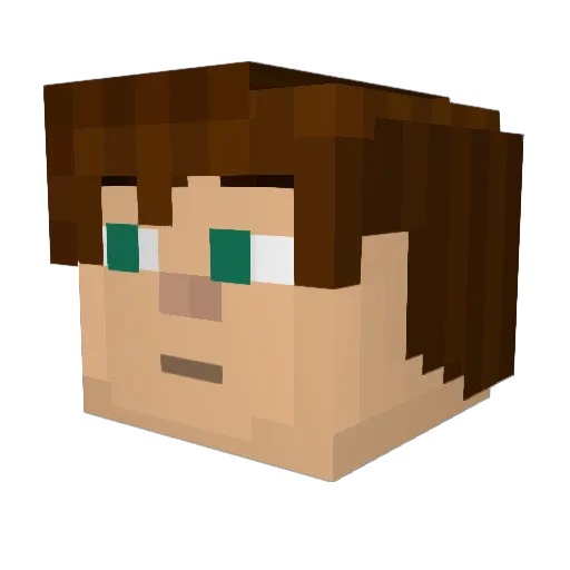 LemgotMC Minecraft avatar head, 3D render