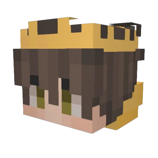 Lemiav Minecraft avatar head, 3D render
