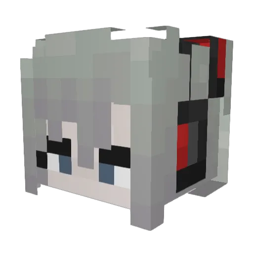 Lemichay Minecraft avatar head, 3D render