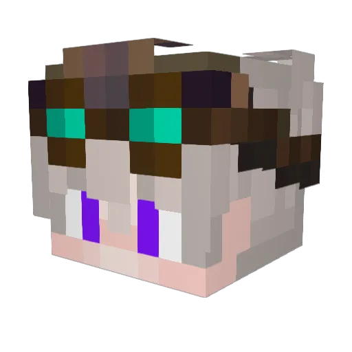 Lemillion8 Minecraft avatar head, 3D render