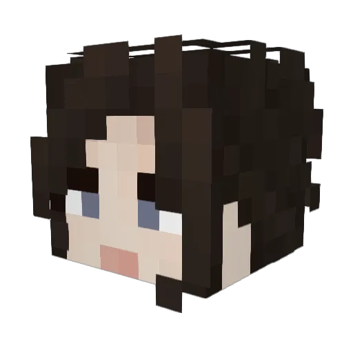 Lemingtone Minecraft avatar head, 3D render