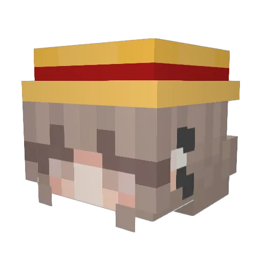 Lemiraa Minecraft avatar head, 3D render