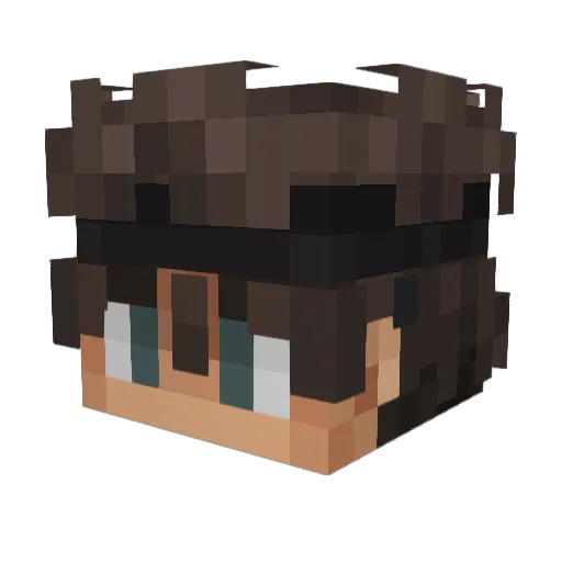 Lemits Minecraft avatar head, 3D render