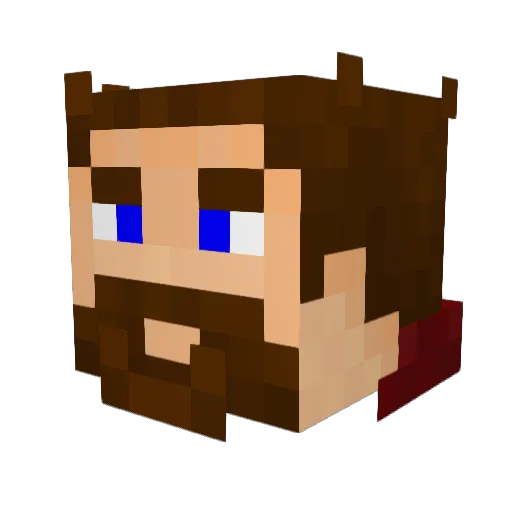 Lemm_Lancaster Minecraft avatar head, 3D render