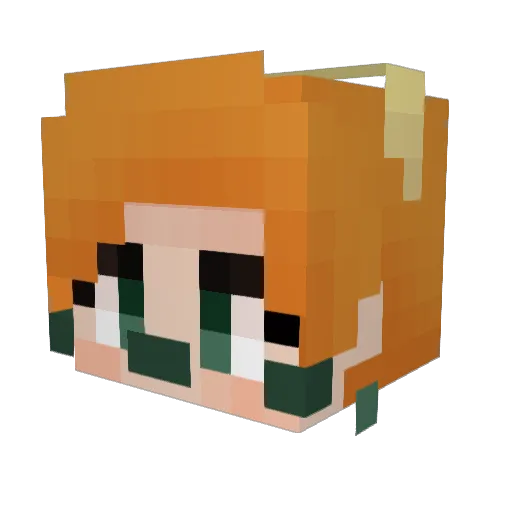 Lemmiinade Minecraft avatar head, 3D render