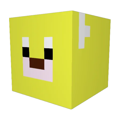 LemmonEgg Minecraft avatar head, 3D render
