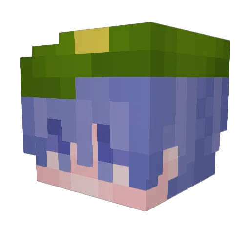 Lemmonada Minecraft avatar head, 3D render