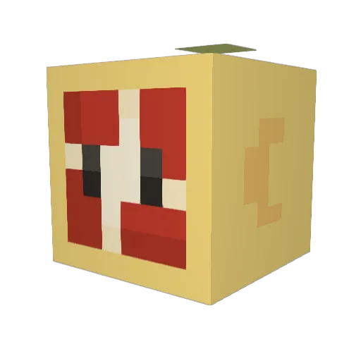Lemmonal Minecraft avatar head, 3D render