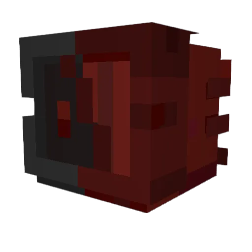 Lemmongraft Minecraft avatar head, 3D render