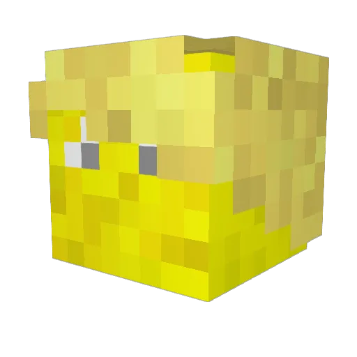 Lemmonn Minecraft avatar head, 3D render