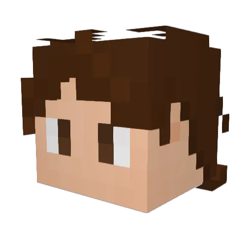 LemmyL3GEND Minecraft avatar head, 3D render
