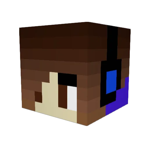 LemmyLenny Minecraft avatar head, 3D render