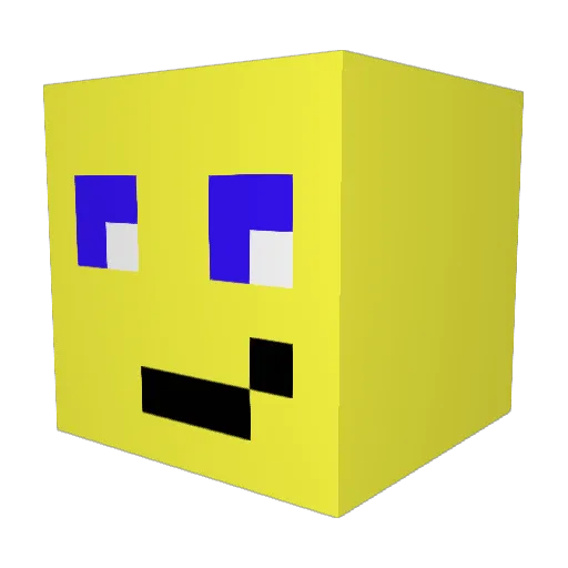 LemoMelo Minecraft avatar head, 3D render