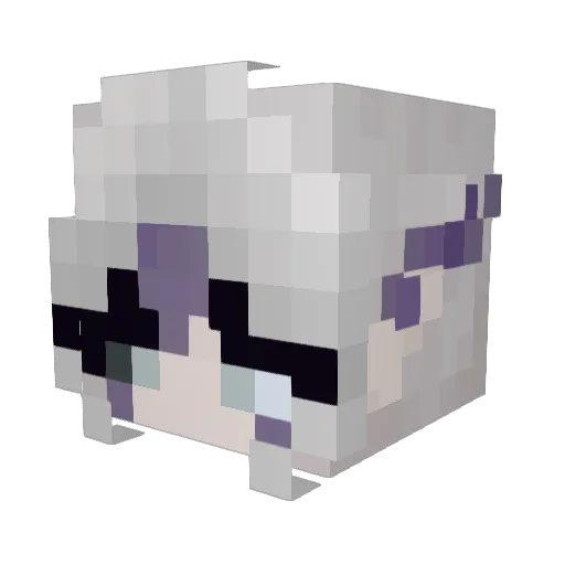 Lemompi Minecraft avatar head, 3D render