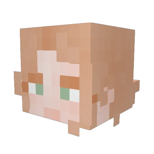 Lemon132121 Minecraft avatar head, 3D render