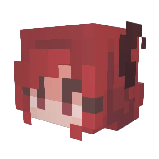 LemonBK Minecraft avatar head, 3D render