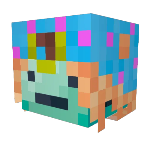 LemonBMOxd Minecraft avatar head, 3D render