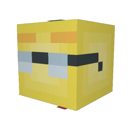 LemonBoi_TV Minecraft avatar head, 3D render